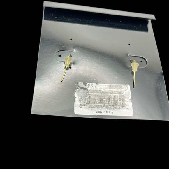 Vintage Cookie Lee Earrings Dangle Butterfly Floral Egg Cloisonné Gold Tone NEW - Picture 8 of 8